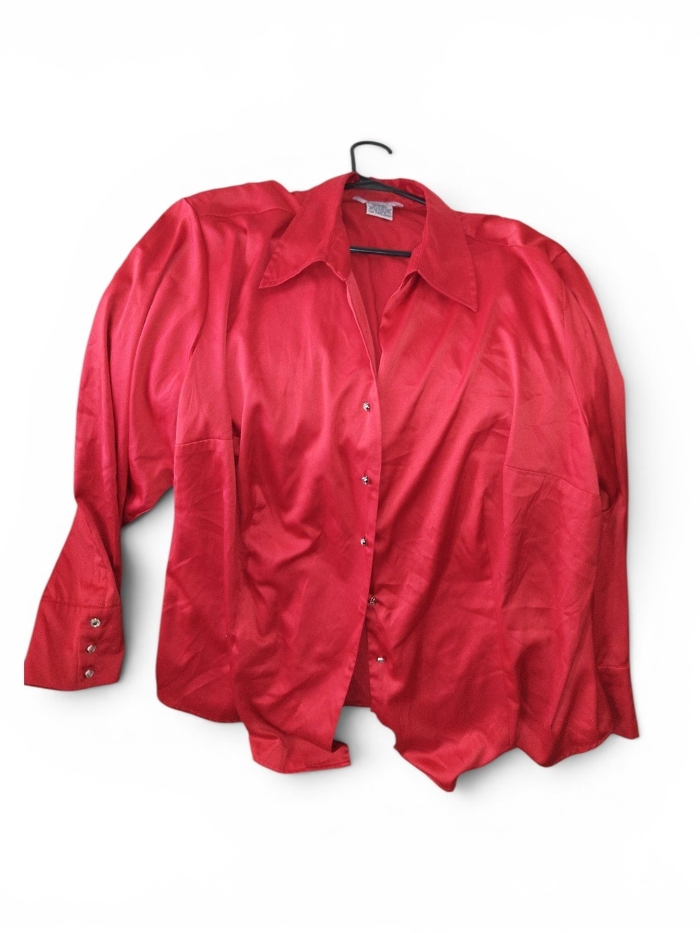 George Cherry Tomato Red Button-Up Blouse